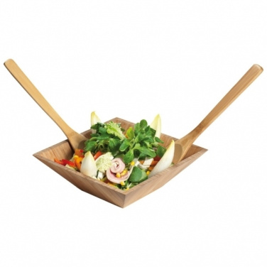 Logo trade promotional item photo of: Bamboo salad servers CAPUA